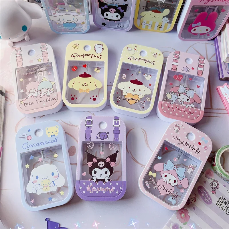 산리오 플라스틱 디스펜스 스프레이 병, 귀여운 헬로키티 시나모롤, 마이 멜로디, ABS 애니메이션 여행 휴대용 펜던트, 소녀 선물, 45ml