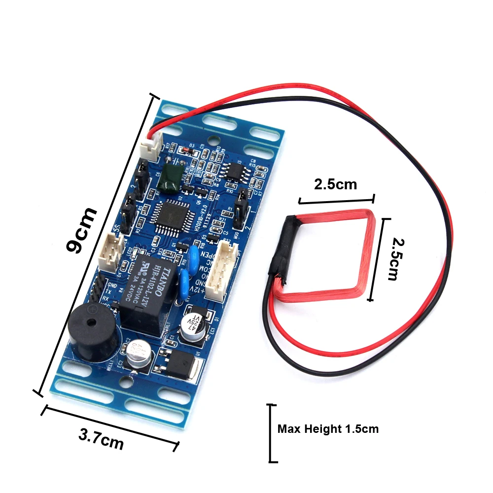 125Khz 13.56Mhz 2500 사용자 RFID 근접 액세스 제어 시스템 보드 빌딩 인터콤 모듈 내장형 액세스 제어 모듈, 액세스 제어 모듈