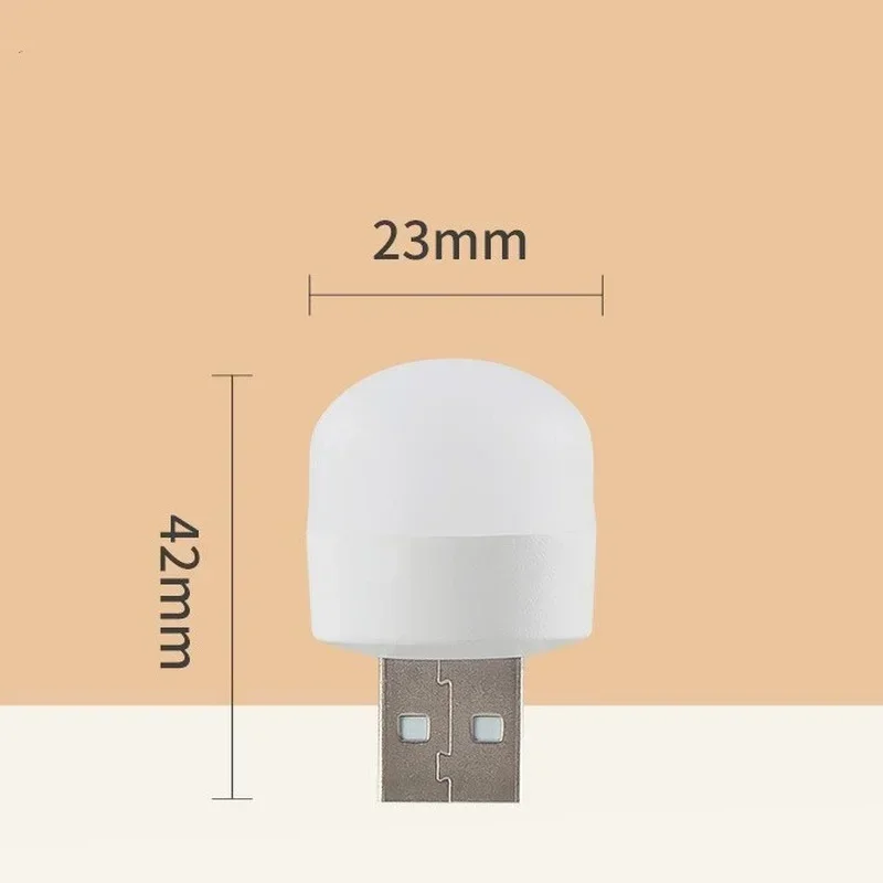 미니 USB 야간 조명 미니 전구, 따뜻한 흰색 눈 보호 책 독서등, 컴퓨터 모바일 전원 충전 야간 램프 전구