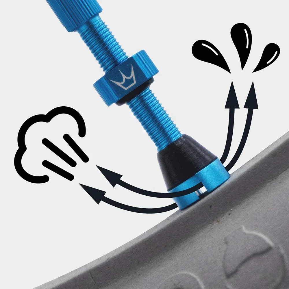 MUC OFF 산타 피티 x 크리스 킹 MK2 Muc 오프 튜브리스 밸브 캡, 밸브 코어 제거 없음, 프레스타 자전거, 44mm, 50mm, 60mm