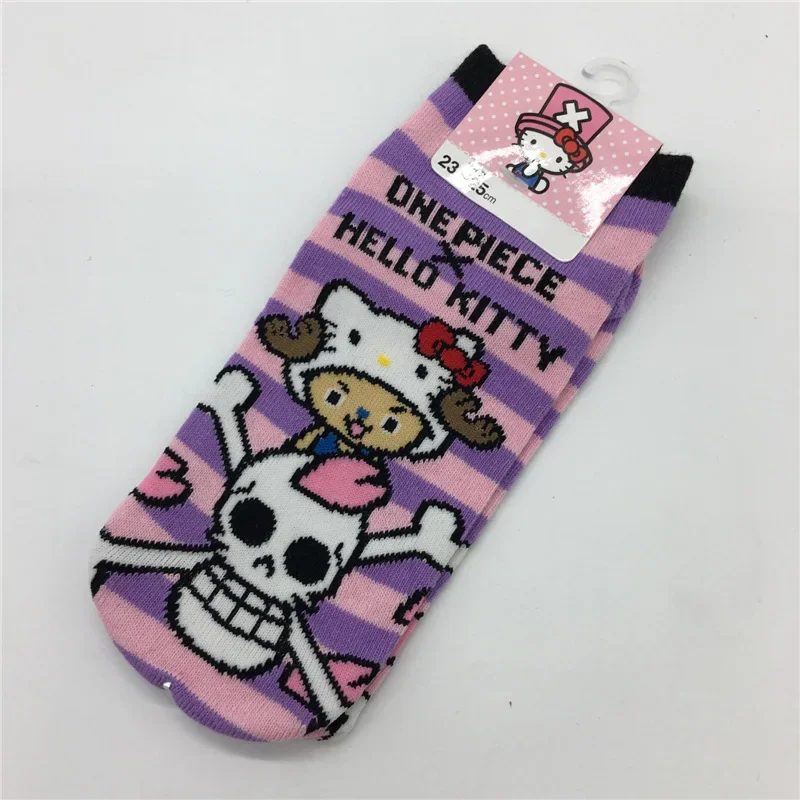 여성용 귀여운 헬로키티 양말, 만화 애니메이션 보트 양말, 보이지 않는 코튼, 통기성 짧은 양말, 어린이 생일 선물