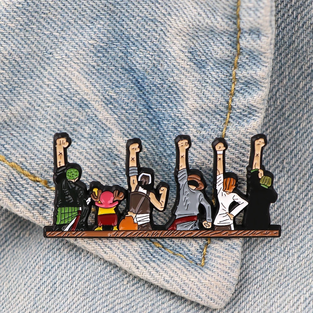 일본 애니메이션 멋진 코스프레 에나멜 핀, 귀여운 핀 조로 배지 악마 과일 브로치, 옷 가방 아이콘 패션 액세서리