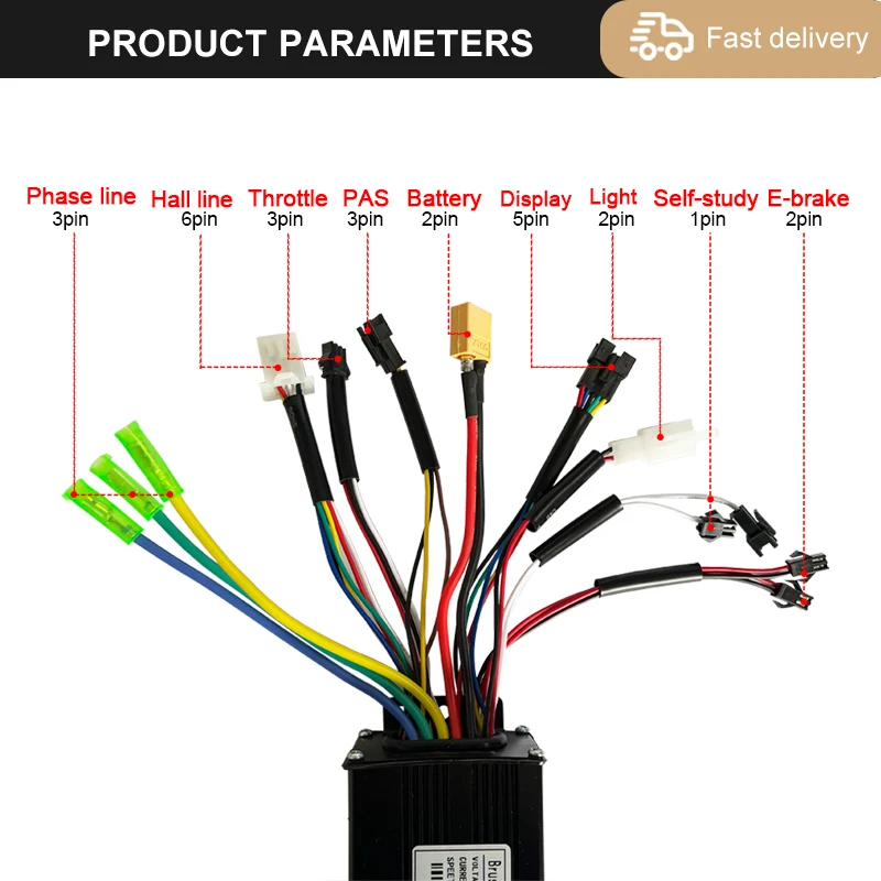 3 모드 Ebike 컨트롤러, 학습 기능 포함, S866 LCD 디스플레이, 350W-1000W 모터, 17A, 26A, 30A, 36V, 48V