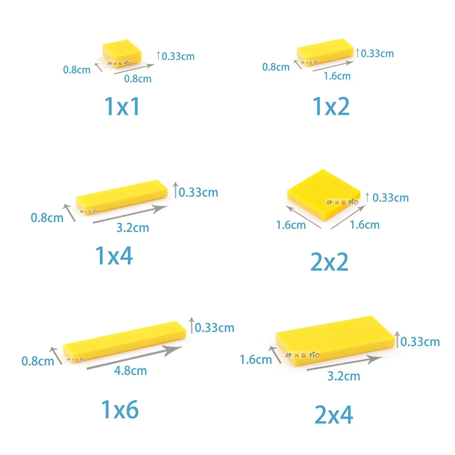 어린이용 원형 빌딩 블록, 교육 및 창의적 장난감, 98138 호환 가능한 크기, 300 개, 1x1, 33 색