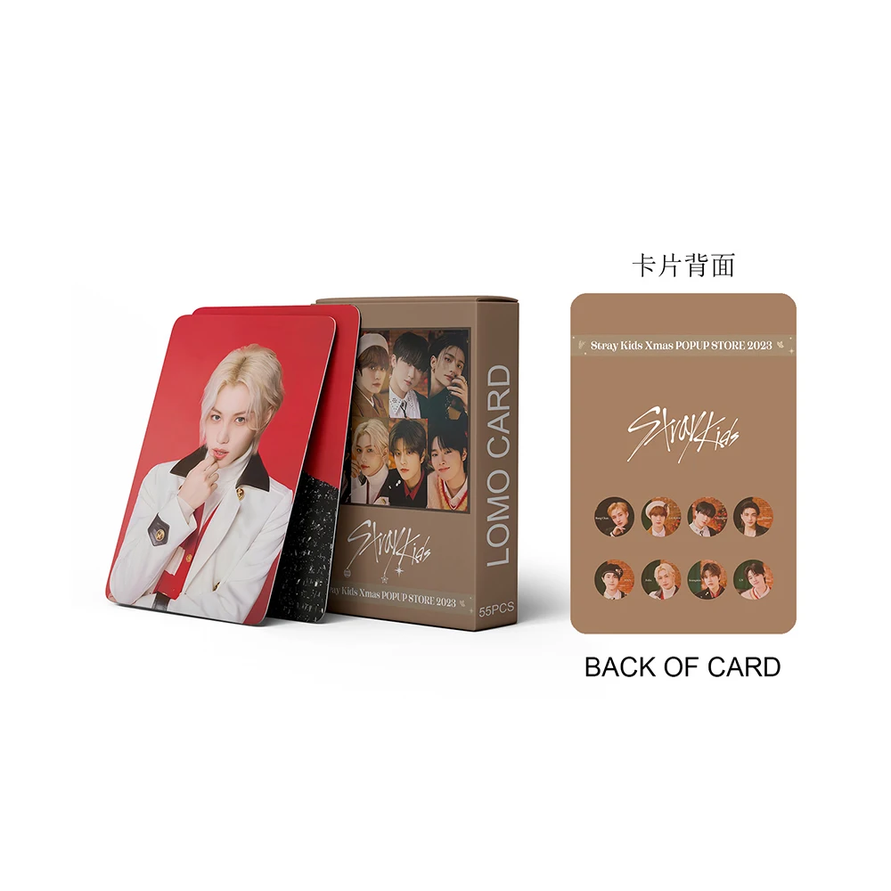 케이팝 스트레이 키즈 로모 카드, 새 앨범 사진 앨범, 하이 퀄리티 포토카드, 55 개/세트