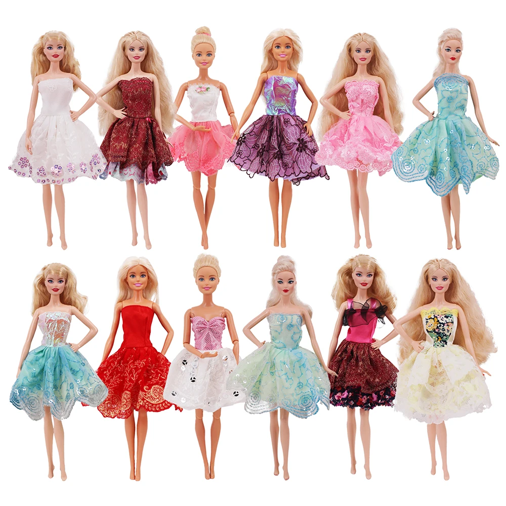 바비 인형 옷 액세서리, 보석 안경 이어폰, 공주 드레스, 11.8 인치, 28cm 바비 1/6, BJD 인형 집 선물, 5 개