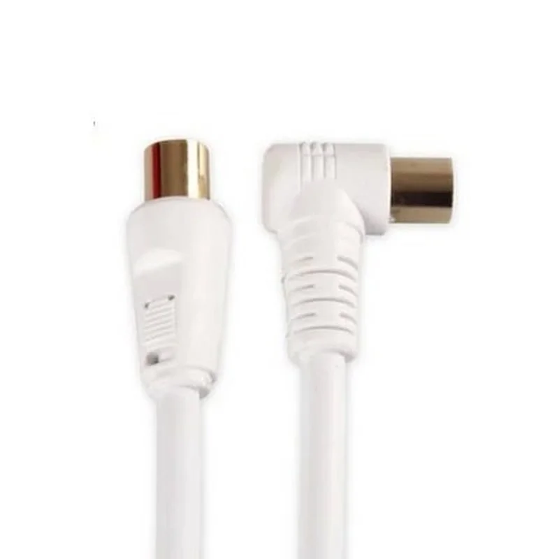 TV와 동축 안테나 위성 케이블, 90 도 직각 수-직선 수 커넥터, 5M 3M 1.5M RF RG6 쿼드 쉴드 CL2