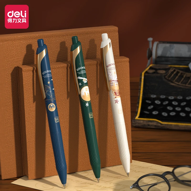 델리 해리포터 젤 펜, 빠른 건조 검정 잉크, 고품질 필기 서명 문구, 공부 사무용품, 3 개, 6 개, 9 개, 0.5mm