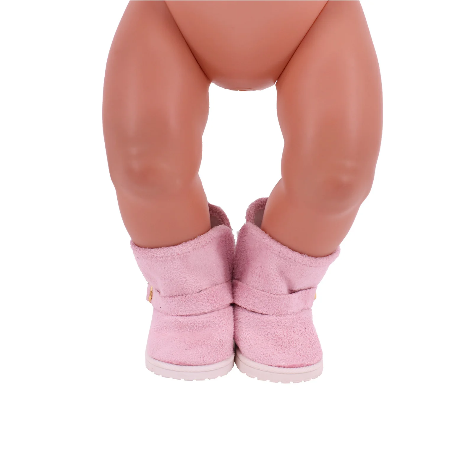 인형 신발 봉제 앵클 부츠, 18 인치 미국 인형 소녀, 신생아 아기 액세서리, 우리 세대 의류 선물, 43 cm, 겨울