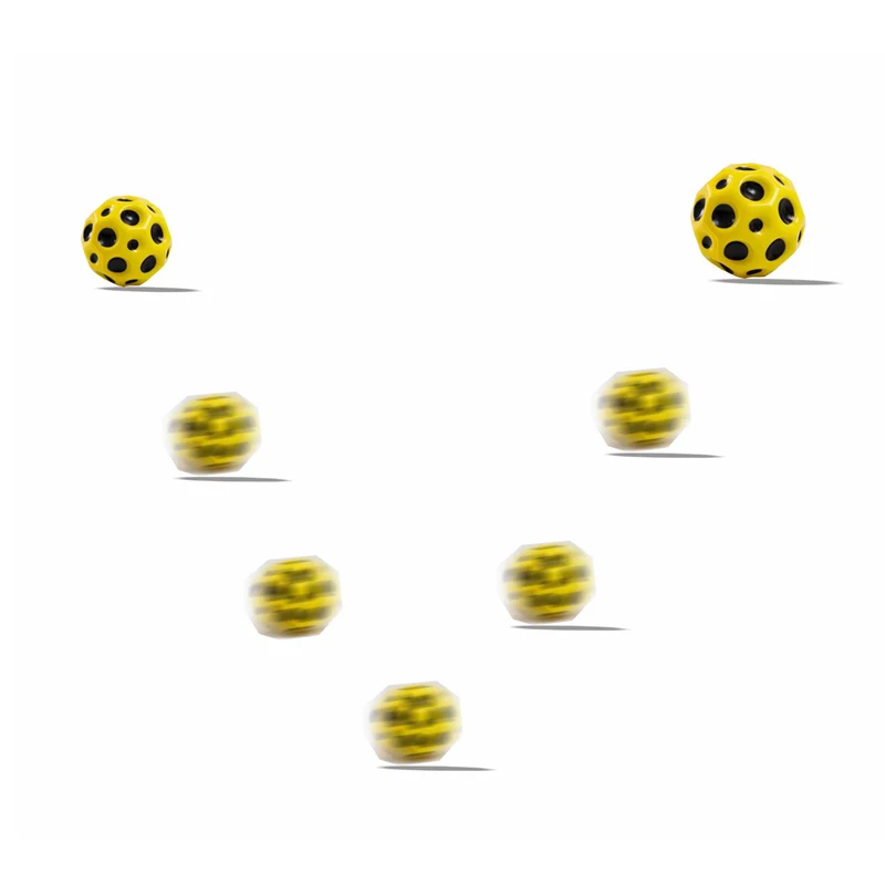 유용한 홀 볼 소프트 안티 그래비티 고무 바운스 볼, 66mm, 매우 높은 바운싱 볼, 야외 게임 스포츠 장난감, 스트레스 방지 볼