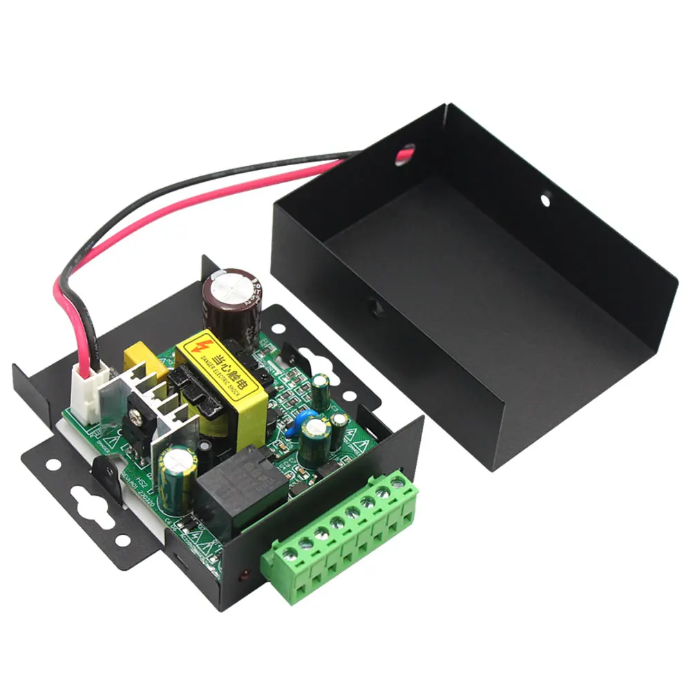 전기 도어 잠금 시스템 사용 전원 공급 장치, AC 100-240V 액세스 제어 시스템, 전원 공급 장치 제어 소스 어댑터 스위치, DC 12V