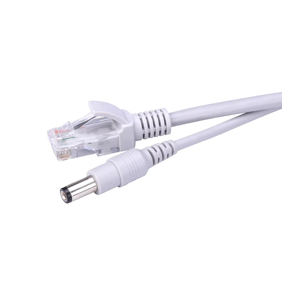 IP 카메라 NVR 시스템용 이더넷 CCTV 케이블, 2.1mm 5.5mm 잭, RJ45 + DC 전원 확장 옵션, 5m, 10m, 20m, 30m