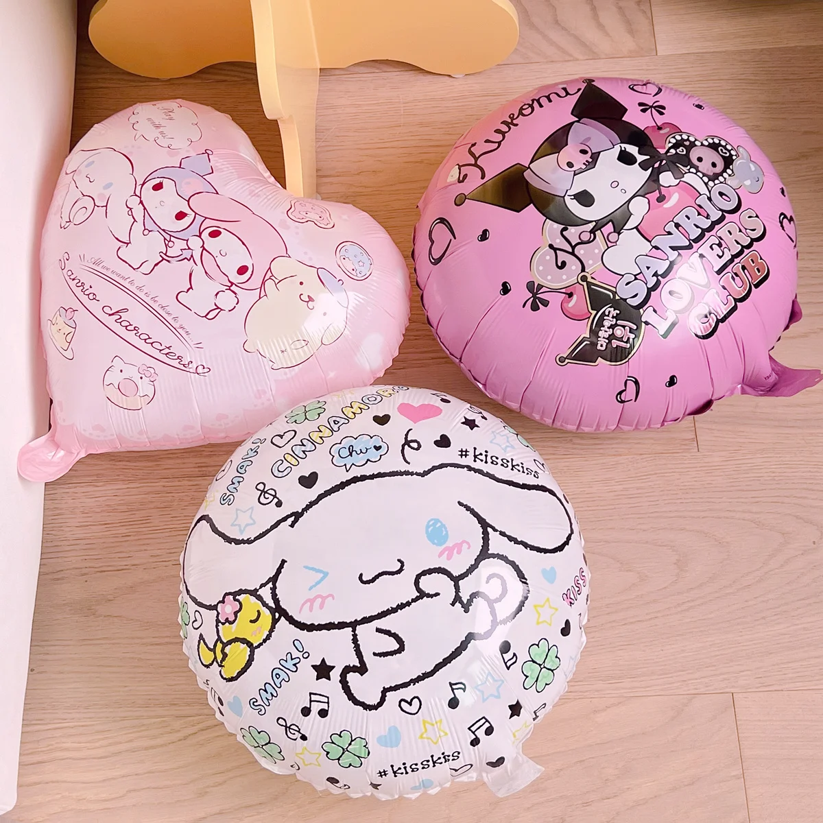 산리오 귀여운 애니메이션 쿠로미 마이 멜로디 시나모롤, 생일 파티 장식, 점보 풍선, 소녀 하트, 귀여운 사진 소품