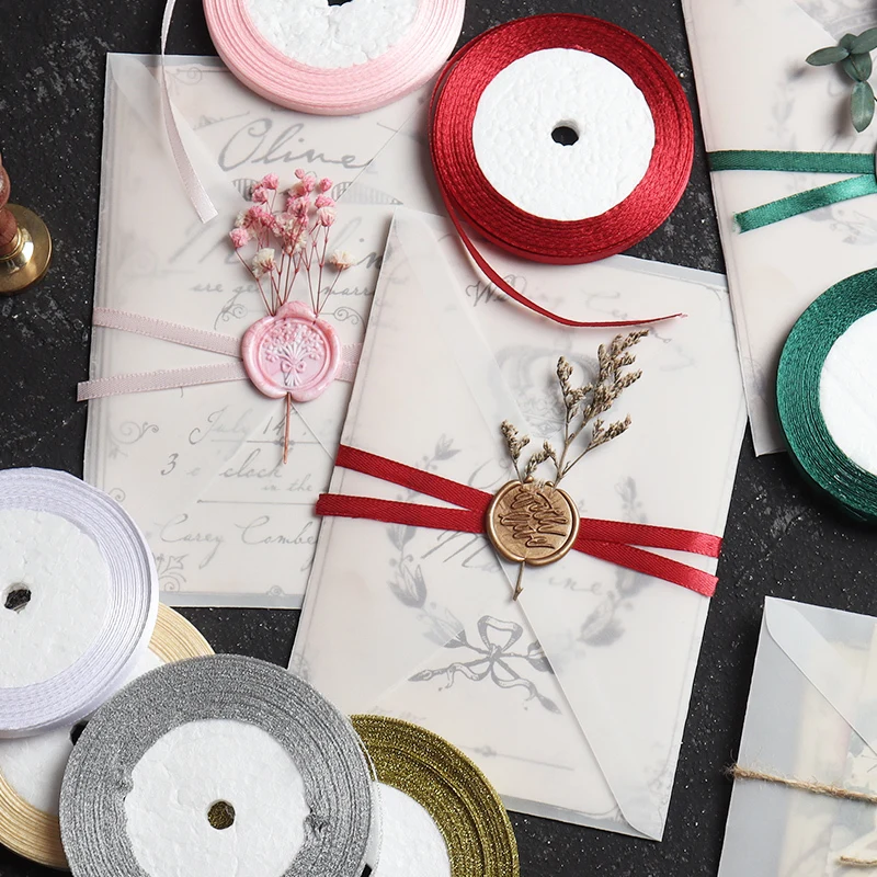 맞춤형 반투명 황산 종이 봉투, DIY 엽서 및 카드 보관, 청첩장, 선물 포장에 사용, 10 개