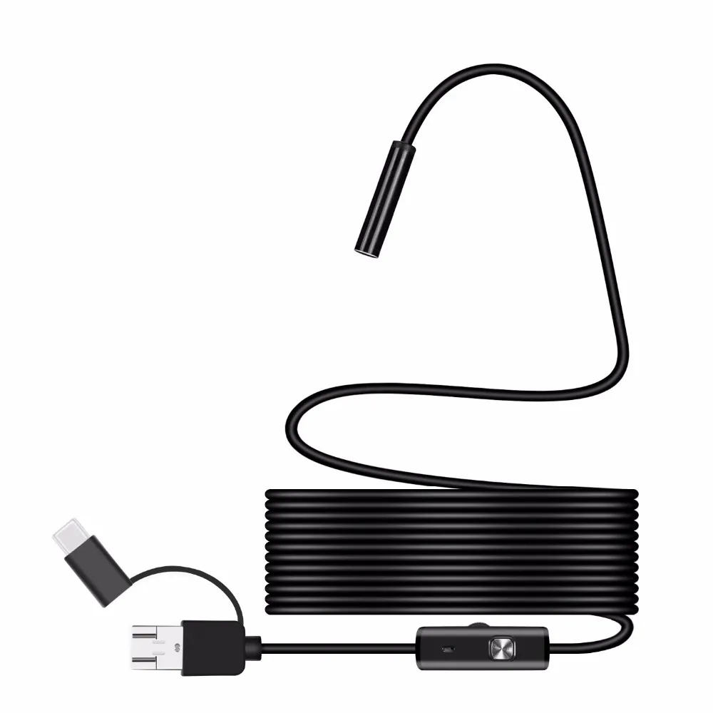 안드로이드 PC용 8mm 내시경 카메라, 1080P HD USB 내시경, 8 LED, 1 m, 2 m, 5m 유연한 케이블, 방수 검사 보어스코프, 신제품