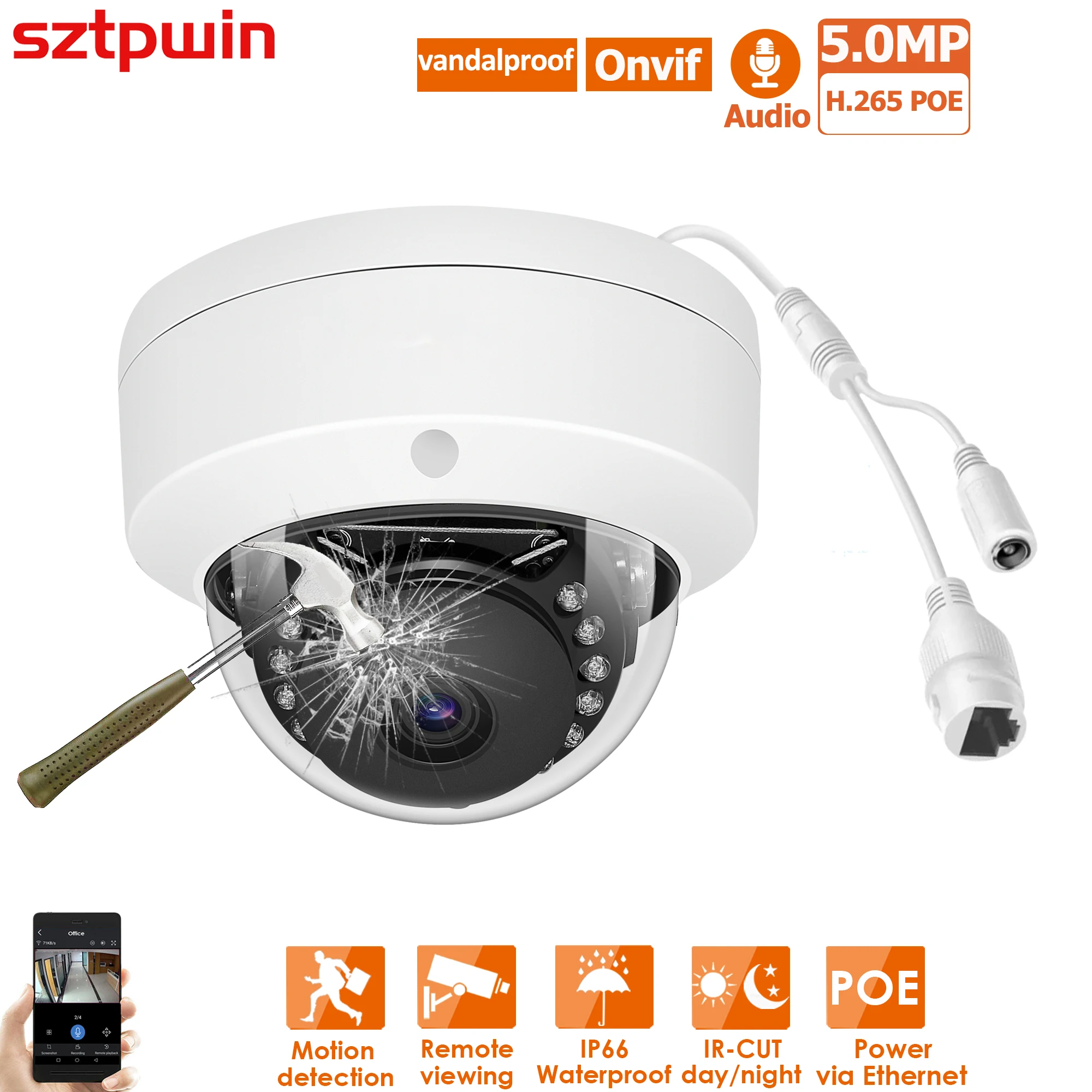 5MP 메탈 돔 POE IP ONVIF H.265 오디오 CCTV 카메라, 3mp FaceDetection Vandalproof IP66 야외 홈 보안 비디오 시스템 XMEYE title=5MP 메탈 돔 POE IP ONVIF H.265 오디오 CCTV 카메라, 3mp FaceDetection Vandalproof IP66 야외 홈 보안 비디오 시스템 XMEYE 