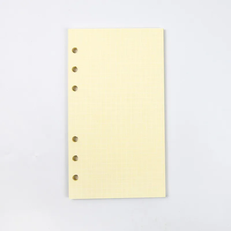 2024 카와이 A5 A6 느슨한 잎 노트북 리필 나선형 바인더 인덱스 용지, 내부 페이지 데일리 플래너 라인 그리드 빈 의제, 45 매