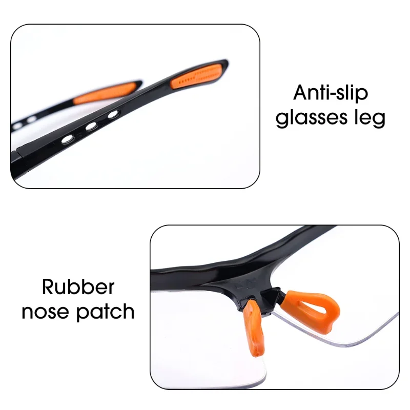 맑은 눈 모래 방지 방풍 안전 라이딩 고글, 통풍 안경, 작업 실험실 안전 고글 안경, 1 개, 2 개