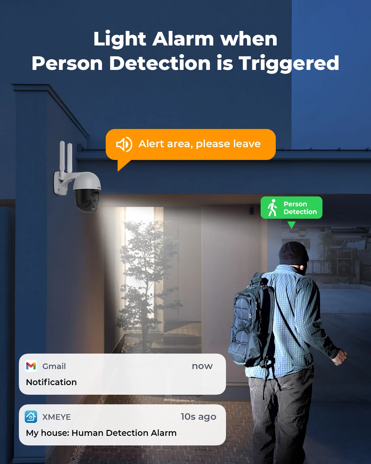 H.view 와이파이 카메라 보안 키트 시스템, 무선 CCTV 시스템, NVR 야외 PTZ 양방향 오디오 비디오 감시, Xmeye, 8CH, 5mp, 4mp