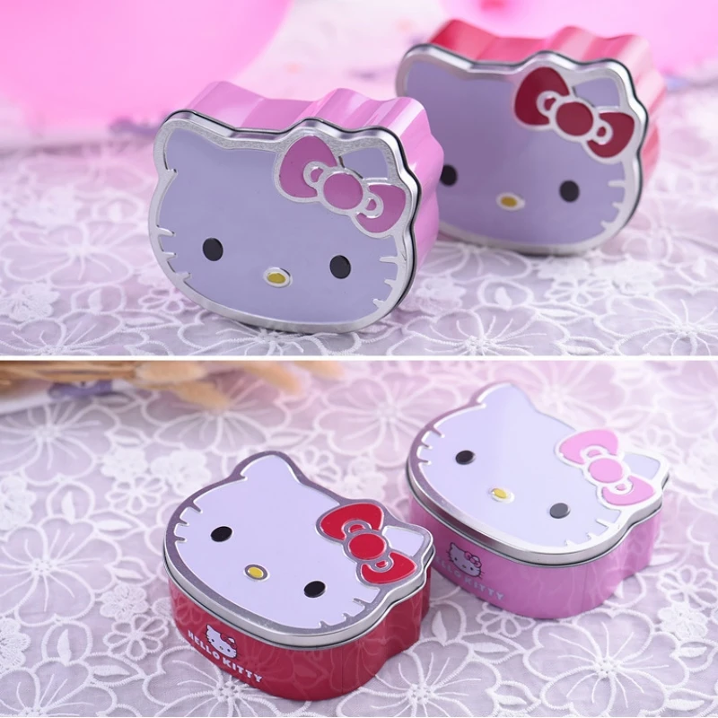 귀여운 헬로 키티 쿠키 상자, 애니메이션 캔디 홈 스낵 쿠키 캔, 다리미 상자 포장 선물 상자, 귀여운 달콤한 여성 액세서리