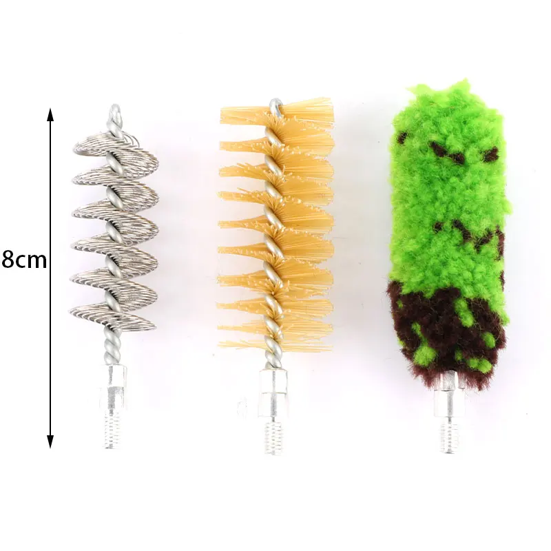알루미늄 막대 브러시 청소 키트, 12 GA 게이지 건 사냥 샷건 라이플용, 3 개