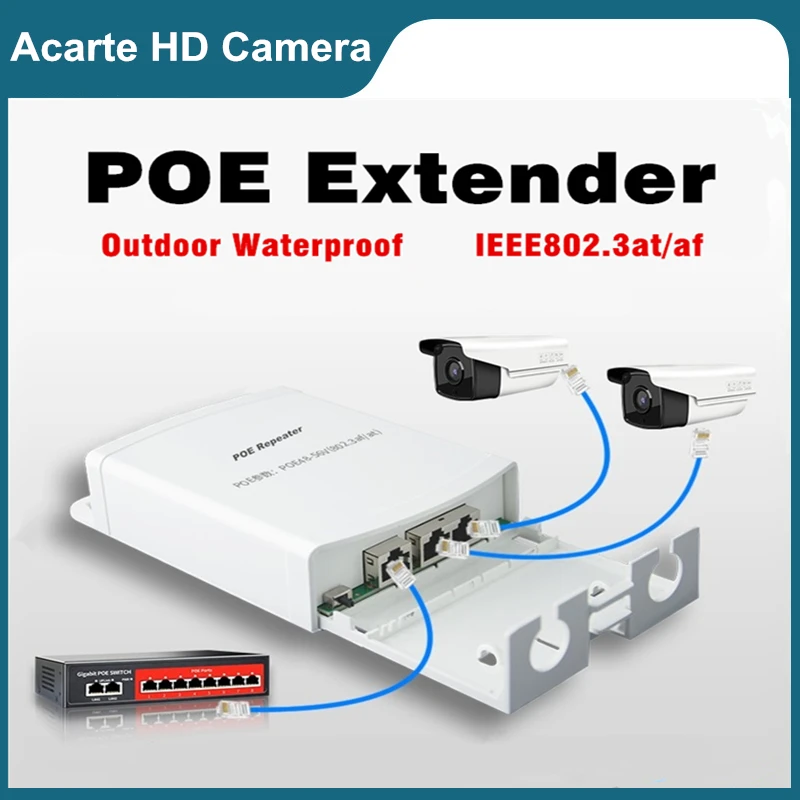 야외 방수 POE 익스텐더, 200 미터 익스텐션 리피터, 1 인 2 출력, 48V Poe 스위치, IEEE802.3at/af title=야외 방수 POE 익스텐더, 200 미터 익스텐션 리피터, 1 인 2 출력, 48V Poe 스위치, IEEE802.3at/af 