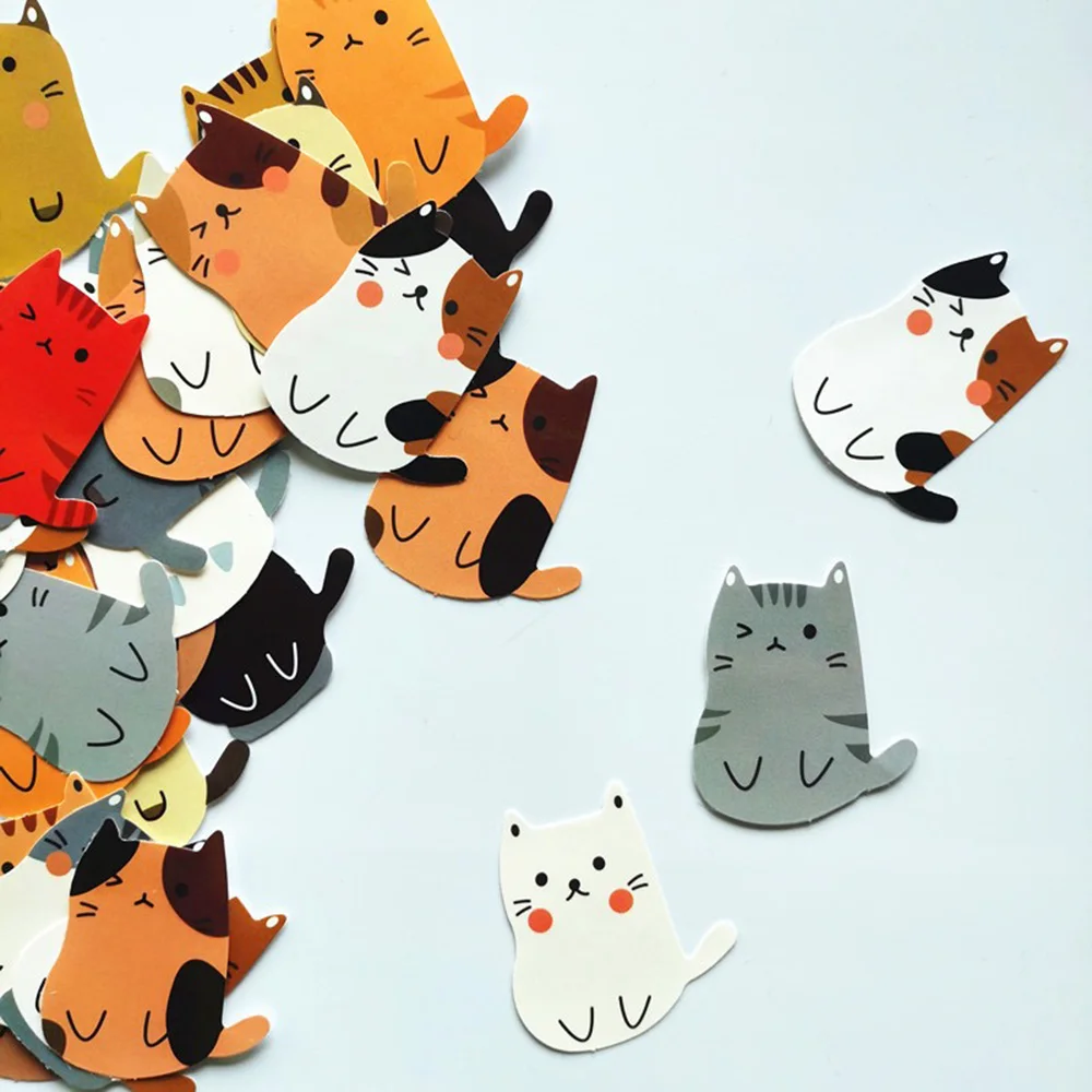 동물 고양이 귀여운 만화 스티커 10/30/40 개, DIY 노트북 수하물 스케이트 보드 그래피티 데칼 재미있는 아이 장난감