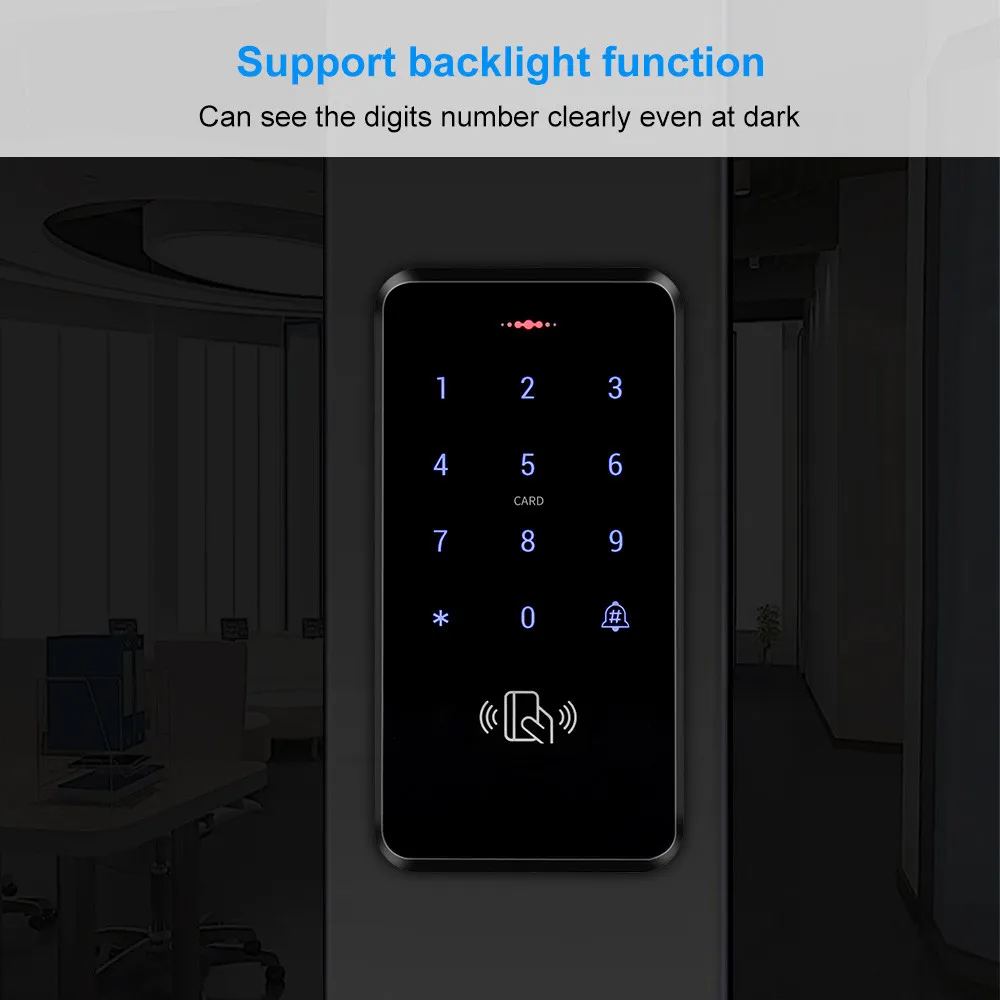 IP68 방수 액세스 제어 키패드 야외 RFID 액세스 컨트롤러 터치 도어 오프너 시스템 전자 EM4100 125KHz 키 카드, 액세스 제어, 전자 키패드