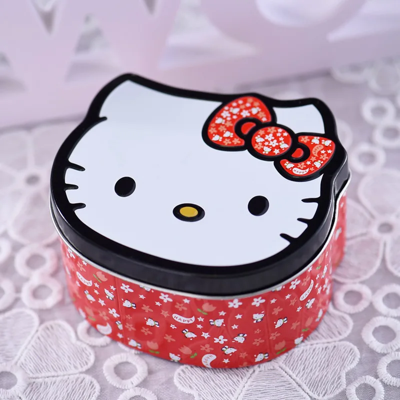 귀여운 헬로 키티 쿠키 상자, 애니메이션 캔디 홈 스낵 쿠키 캔, 다리미 상자 포장 선물 상자, 귀여운 달콤한 여성 액세서리