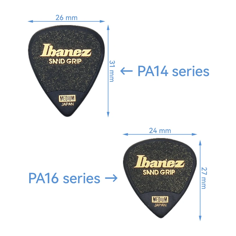 Ibanez 기타 피크 그립 마법사 시리즈 샌드 그립 미끄럼 방지 플렉트럼 0.8/1.0/1.2mm 기타 액세서리 Made in Japan