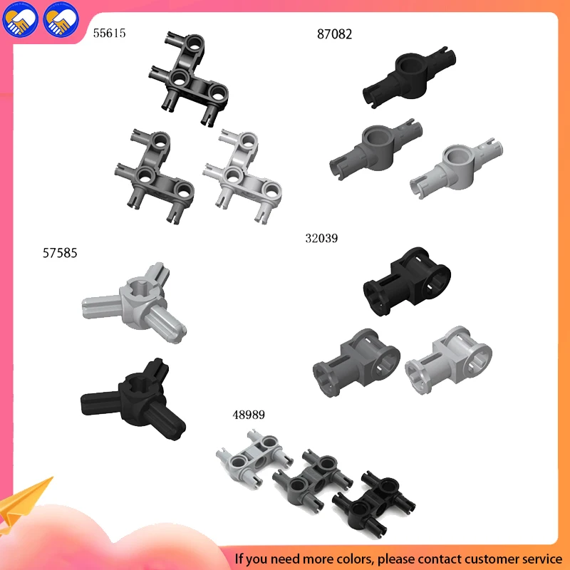 기술 부품 액슬 부싱 핀 커넥터 페그 크로스 빌딩 블록 장난감, 벌크 부품 교체, DIY 3713 15100 59443 48989 6536 33299