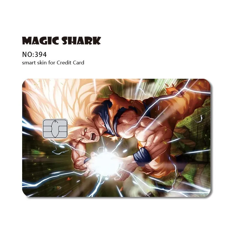 패션 식물 나비 안개 만화 애니메이션 블루 아이 드래곤 스티커 필름 스킨 케이스, 소형 칩 신용 카드용, 1 개