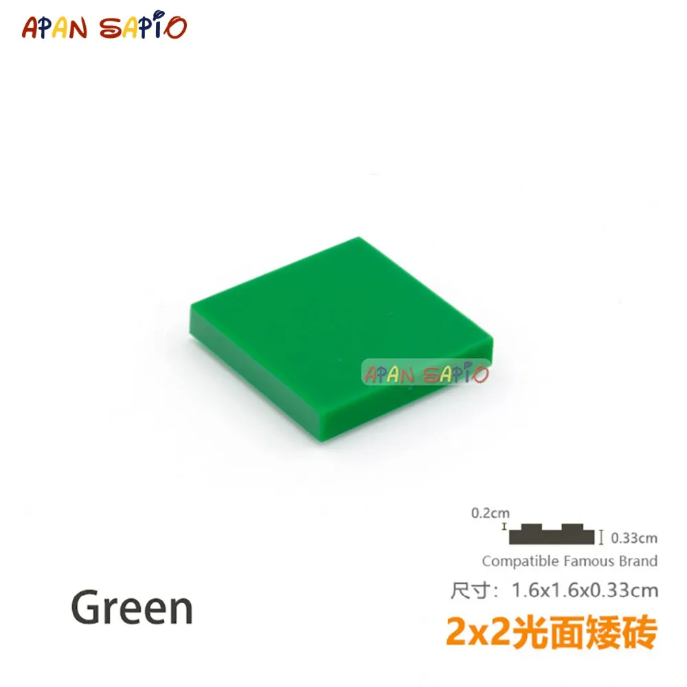 50 개/몫 DIY 블록 빌딩 벽돌 부드러운 2X2 교육 조립 건설 완구 어린이 크기 호환 브랜드