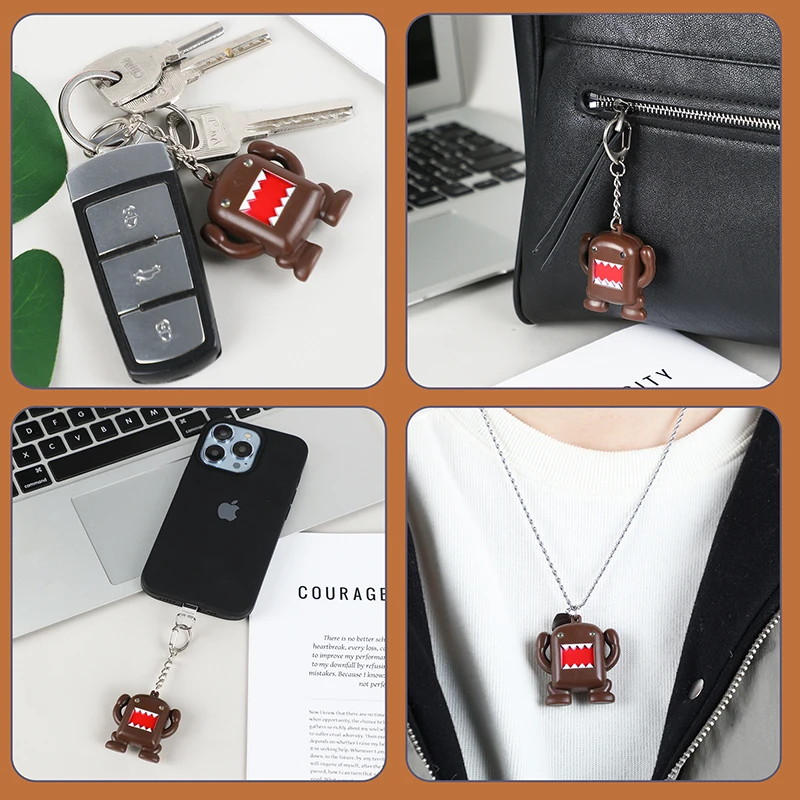 Domo kun 울트라 브라이트 LED 키체인, 귀여운 액션 피규어 장난감, 미니 LED 손전등, 사운드 키체인, 어린이 선물