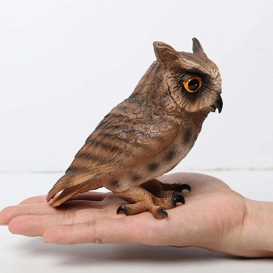 어린이용 시뮬레이션 대머리 독수리 부엉이 펠리칸 앵무새, 백조 새, 손으로 그린 모형 장난감, 수집 과학 교육 장난감