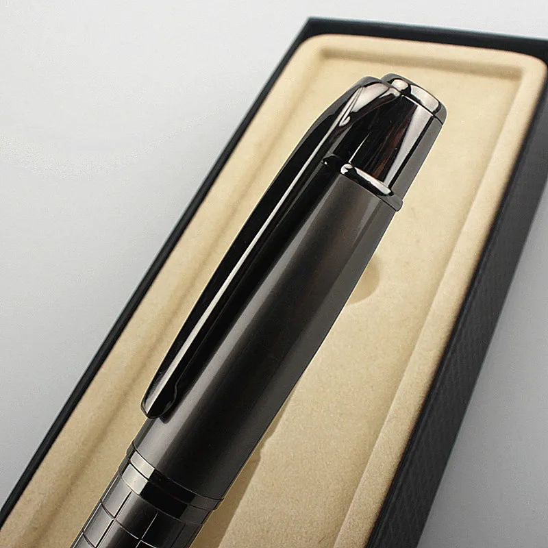 비즈니스 사무실용 금속 회색 볼펜, 쓰기 롤러 볼펜, 고급 품질의 학생 학교 문구 용품, 신제품