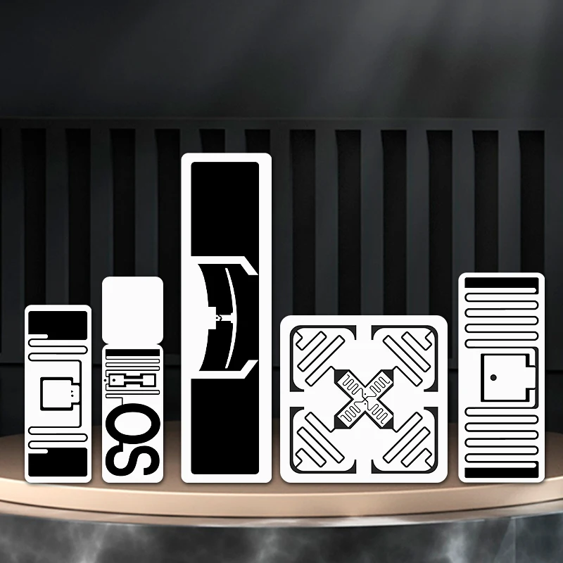 ISO18000-6C 패시브 접착 스티커 라벨 UHF RFID 태그, 다양한 크기, 50 개