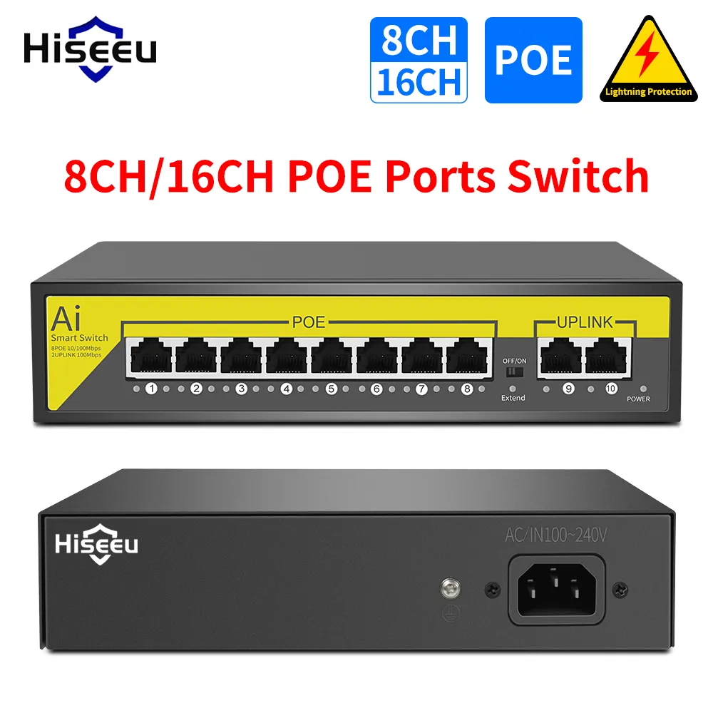 IP 카메라 CCTV 보안 카메라 시스템 무선 AP용 POE 스위치, IEEE 802.3 af/at, 8 포트, 16 포트, 2 업 링크, 10 Mbps, 100Mbps, 48V title=IP 카메라 CCTV 보안 카메라 시스템 무선 AP용 POE 스위치, IEEE 802.3 af/at, 8 포트, 16 포트, 2 업 링크, 10 Mbps, 100Mbps, 48V 