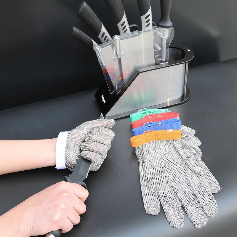 스테인레스 스틸 메쉬 보호 장갑, Anit-Cut 나이프, 체인 메일 보호 장갑, 주방 정육점 작업용