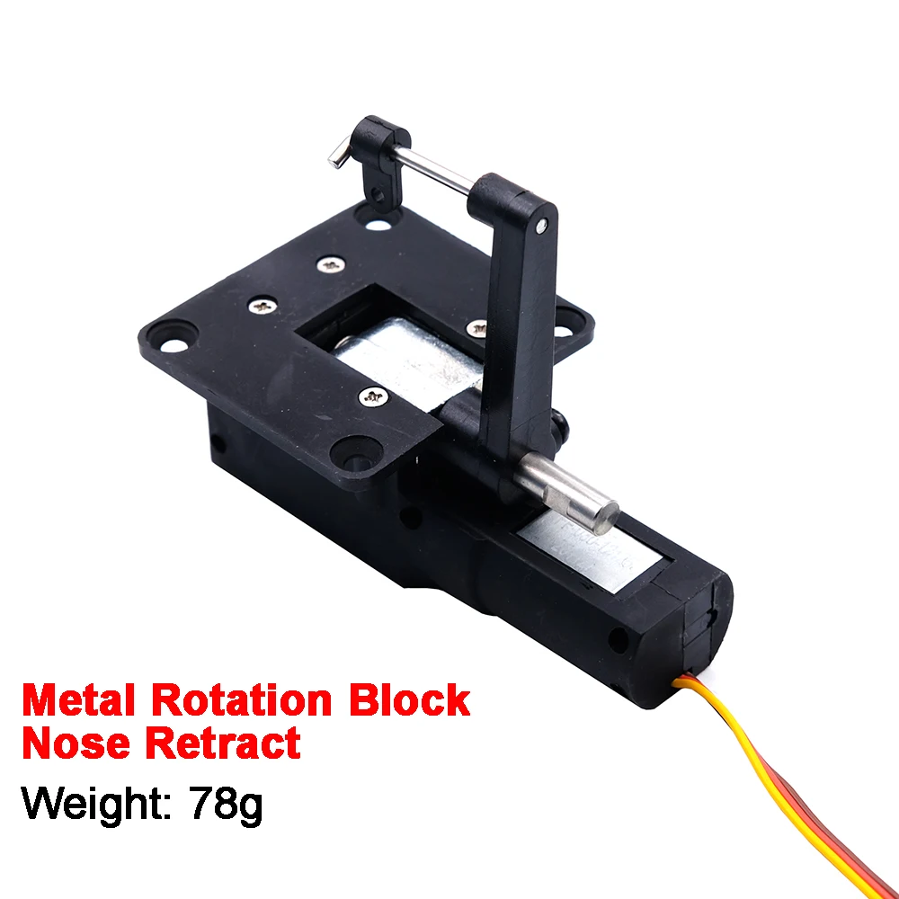 금속 블록 쿼드 전기 개폐식 착륙 기어 노즈, 55g 서보리스 리트랙트, 3-5kg RC 고정 날개 에어플레인, 15091m