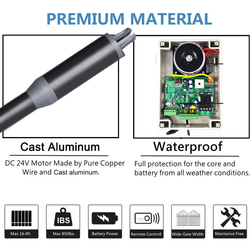 듀얼 게이트 오프너 엔진 모터 시스템 자동 도어, 스윙 게이트 드라이버 클로저 액추에이터, 완벽한 슈트 게이트 오프너, AC220V, AC110V