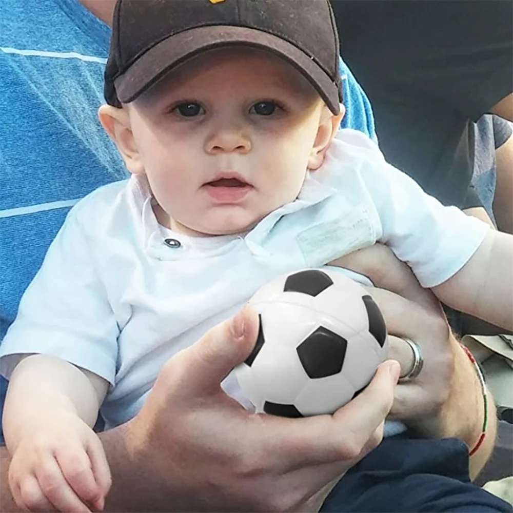 부드러운 어린이 축구 농구 야구 테니스 장난감, 폼 스폰지 감압 벤트 스트레스 공, 축구 스트레스 방지, 63mm, 3 개