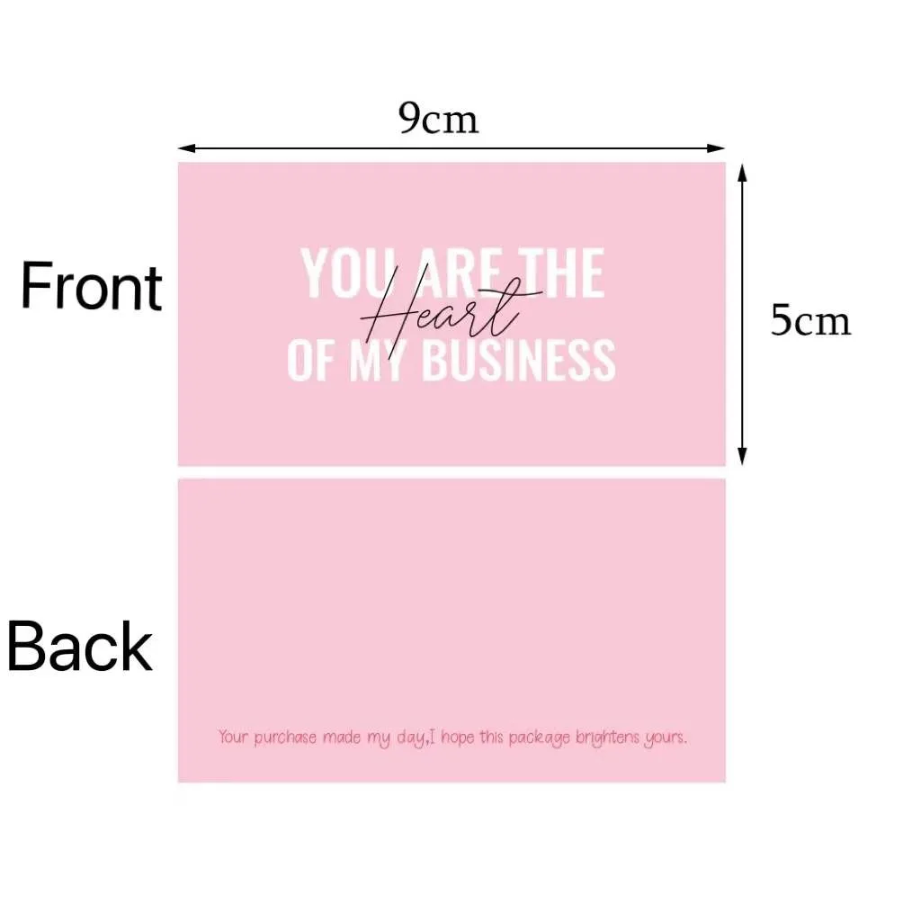 핑크 당신은 내 명함의 마음입니다 감사합니다 카드 배송 포장 선물 포장 발렌타인 데이 결혼식, 30 개