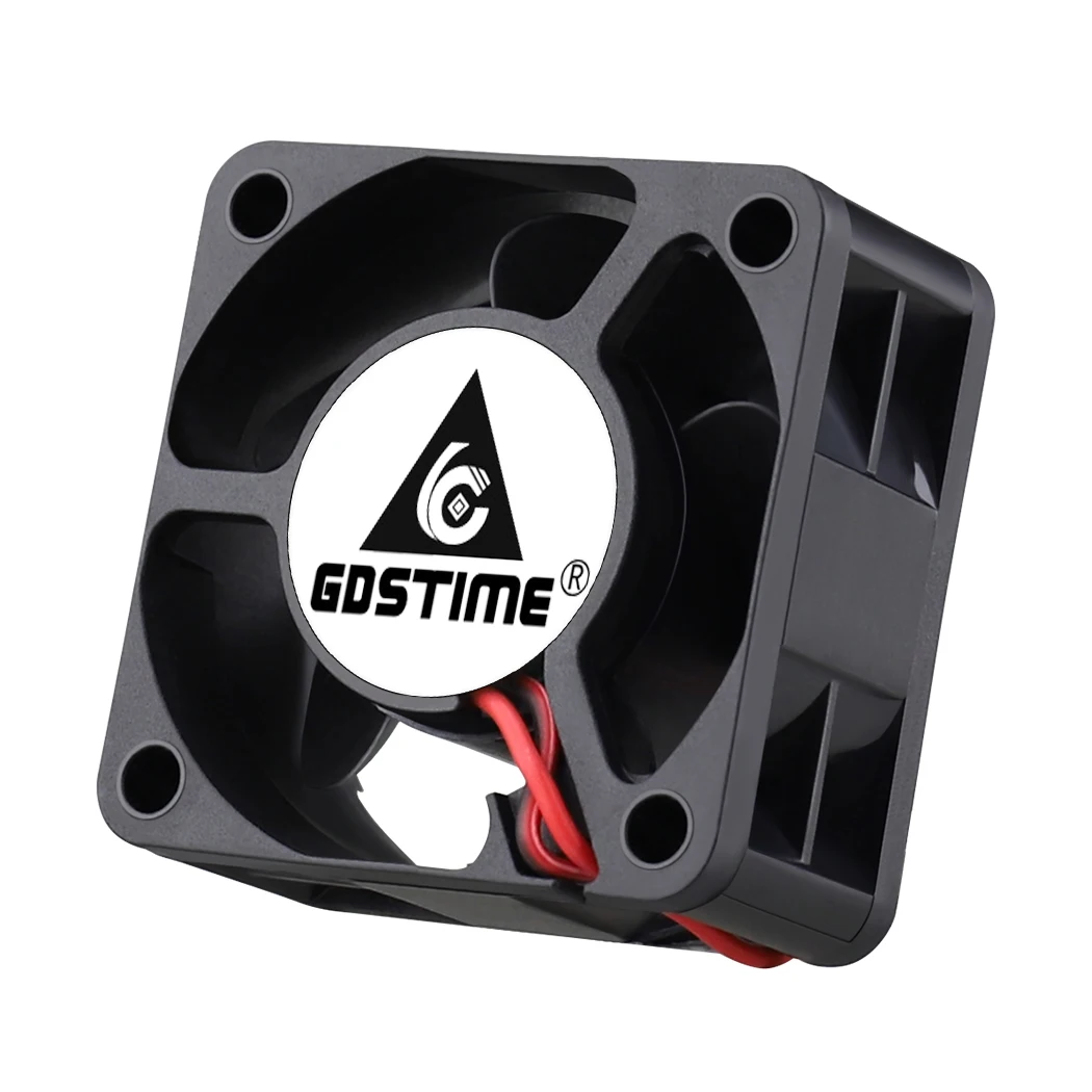 Gdstime-미니 컴퓨터 케이스 냉각 팬, 볼 베어링 슬리브 베어링, 2 핀, 4cm, 40mm, 24V, 12V, 5V, 4020, 2 개