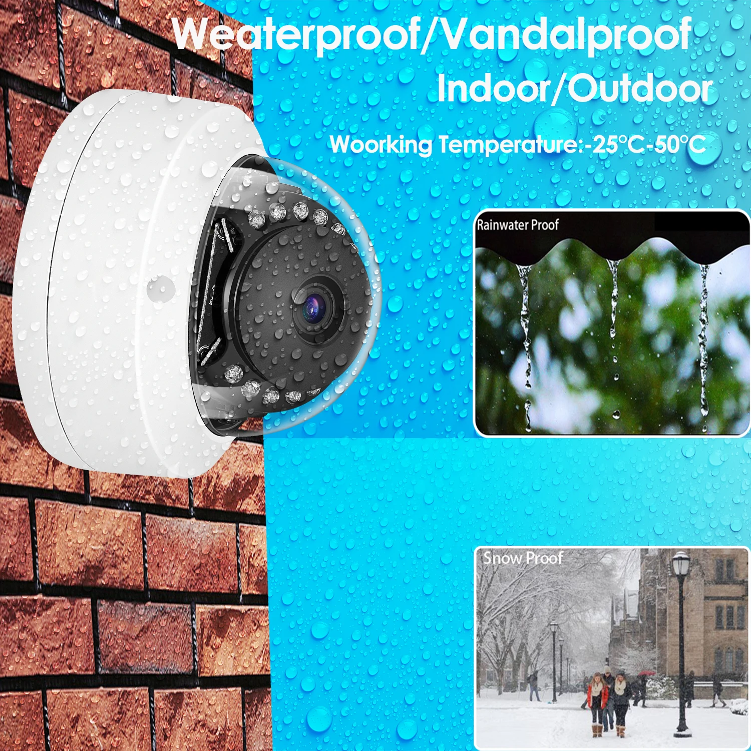 5MP 메탈 돔 POE IP ONVIF H.265 오디오 CCTV 카메라, 3mp FaceDetection Vandalproof IP66 야외 홈 보안 비디오 시스템 XMEYE