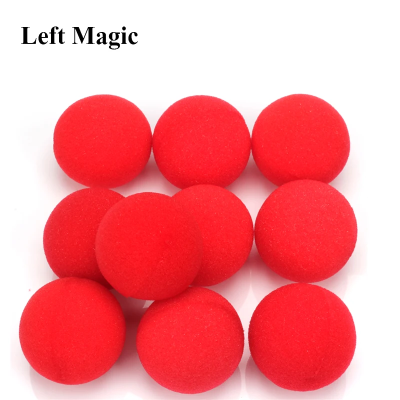 클래식 마술사 일루전 코미디 클로즈업 무대 카드 매직 액세서리, 손가락 스폰지 볼, 마술 트릭, 4.5cm, 10 개, E3132