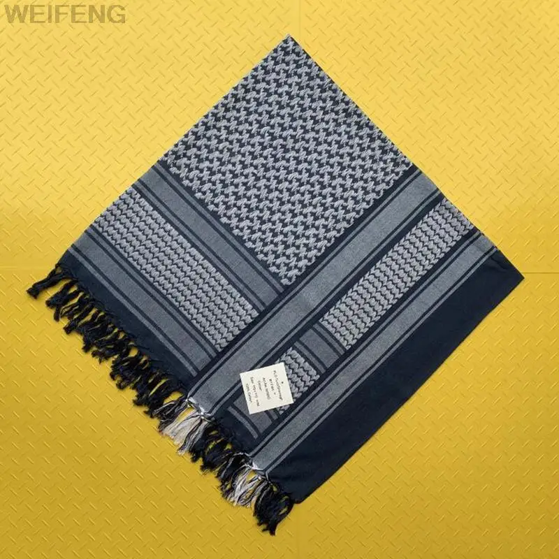전술 아랍 Keffiyeh Shemagh 코튼 스카프, 겨울 숄, 목 워머 커버, 헤드 랩, 방풍, 하이킹, 캠핑 스카프, 남녀공용