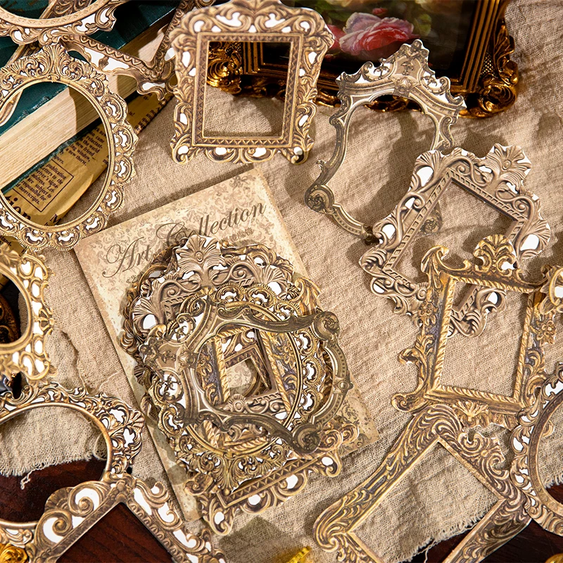 Journamm 빈티지 컷 아웃 프레임 장식 종이 정크 저널, DIY 스크랩북 콜라주 재료 플래너, 창의적인 문구, 팩당 30 개