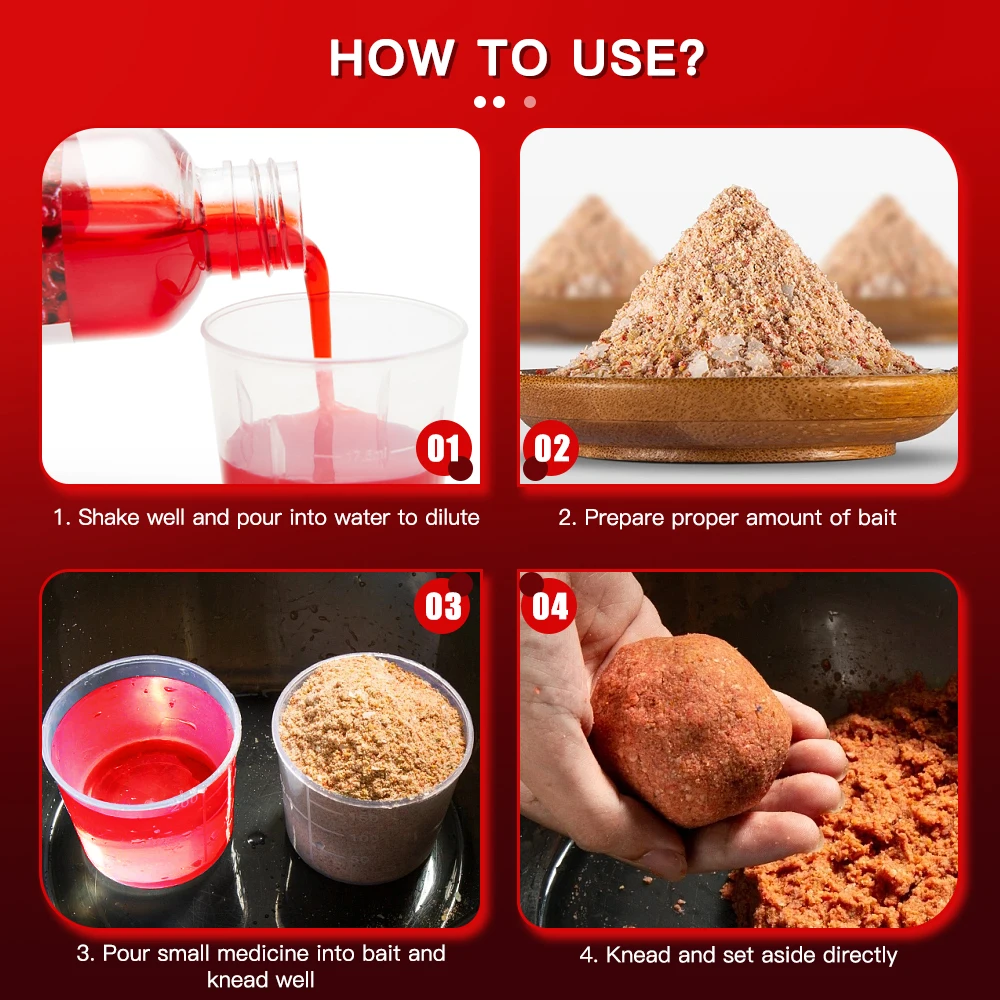 민물 물고기 붉은 벌레 액체 강한 물고기 유인제, 농축 물고기 미끼 농어, 송어, 대구, 잉어, 농어 액세서리, 60ml