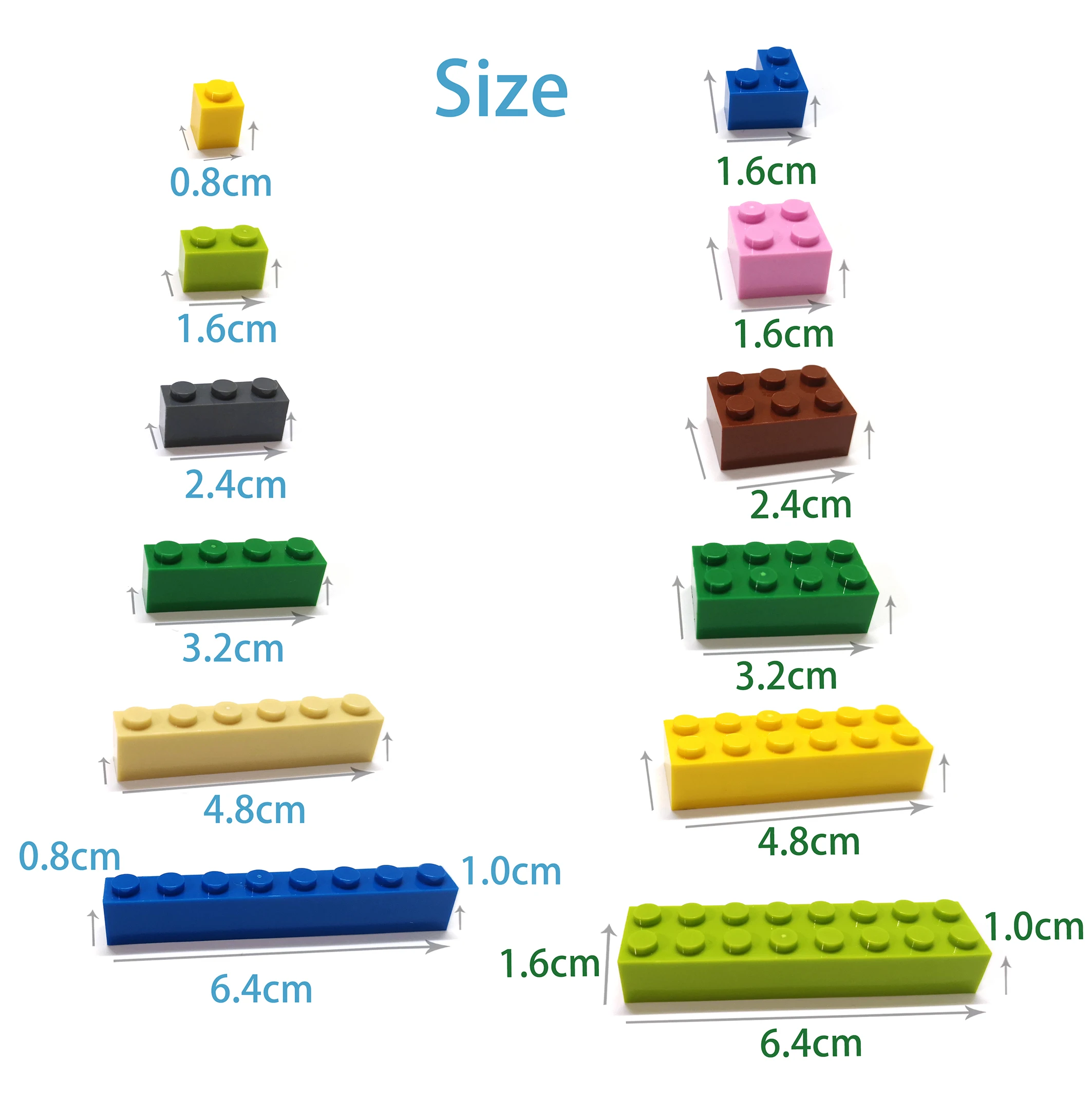 25 개 DIY 빌딩 블록 부드러운 1x6 그림 벽돌 11 색 교육 창조적 인 장난감 어린이 크기 브랜드 호환